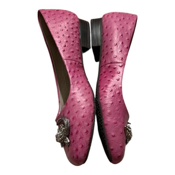 Diana E. Kelly Alligator Brooch Leather Shoes sz 7 - Picture 2 of 7